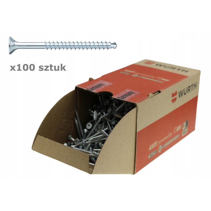 Wkręt szafkowy ASSY plus 4 CSMP 4x50/30 x100 sztuk