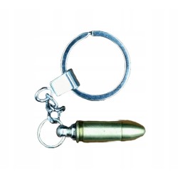 Breloczek do kluczy 9mm wykonany z mosiężnej łuski
