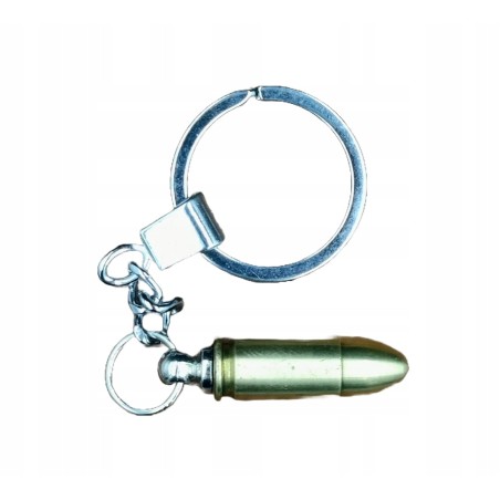 Breloczek do kluczy 9mm wykonany z mosiężnej łuski