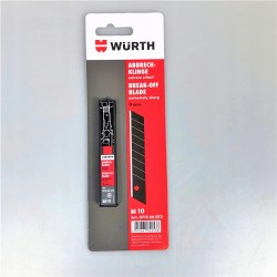 WURTH EXTRA OSTRZA NOŻA DO NOŻYKA WYMIENNE ŁAMANE W DOZOWNIKU 9mm 10 sztuk