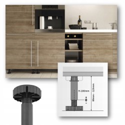 Nóżka do mebli kuchennych, typ EV-S 100mm x 1szutka