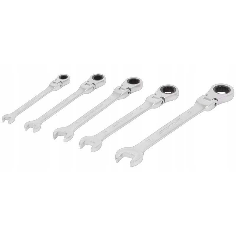 Zestaw kluczy oczkowych z grzechotką i płaskich Werckmann 8-17