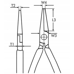 WURTH ZEBRA DIN ISO 5745 SOLIDNE SZCZYPCE PÓŁOKRAGŁE DŁUGIE PŁASKIE 200mm