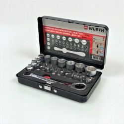 Wurth Zestaw kluczy nasadowych z grzechotką 1/4", 31 elementów (096511310)