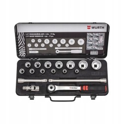 Zestaw kluczy nasadkowych z grzechotką 1/2 cala 17 elementów | 096513170