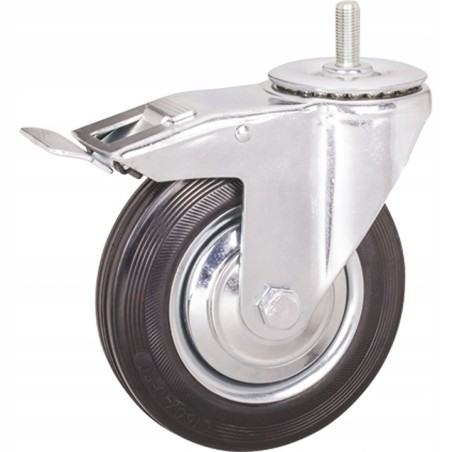 Koło obrotowe z hamulcem 100mm 70kg trzpień M12