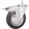 Koło obrotowe z hamulcem 100mm 70kg trzpień M12