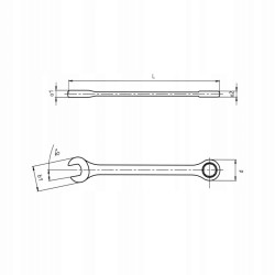 Wurth Zestaw kluczy płasko-oczkowych z grzechotką ZEBRA 5 sztuk 0714251100