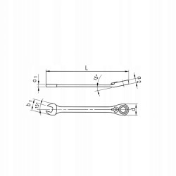 Wurth Zestaw kluczy płasko-oczkowych z grzechotką ZEBRA 6 sztuk (071425650)