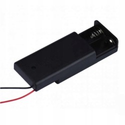 Koszyk na baterie 2xAA (R6 1.5V) z wyłącznikiem i przewodami