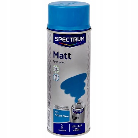 Lakier farba w sprayu LAZUROWY NIEBIESKI matowa (azure blue) 400ml