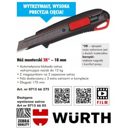 Wurth Dwukomponentowy nóż do cięcia z suwakiem (071566275)