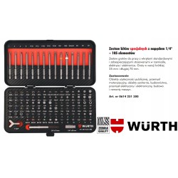 Wurth Zestaw bitów specjalnych 1/4" 105 elementów karbonowe etui 0614251300