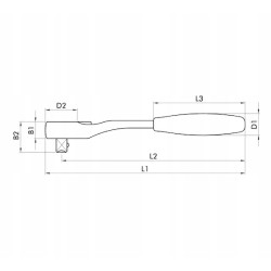 WURTH Grzechotka 3/8 cala z dźwignią zmiany kierunku