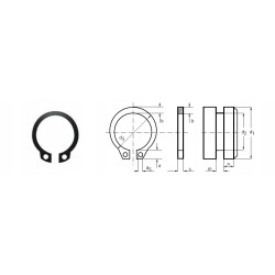 Pierścień zewnętrzny SEGER Z28 SEGZ28 SEGZ028 DIN 471 x10 sztuk