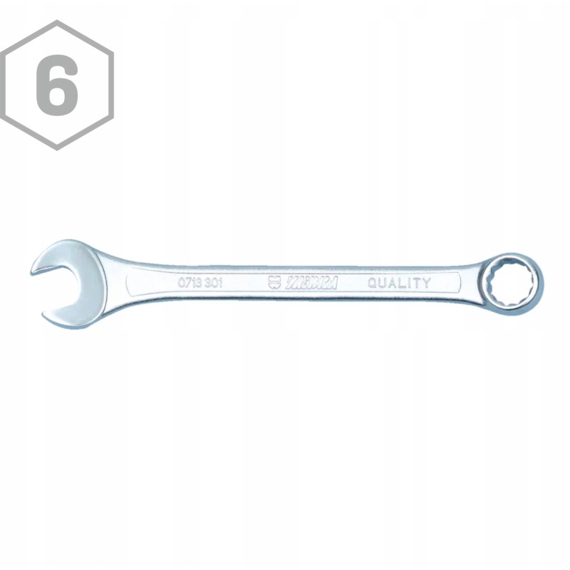 Klucz płasko oczkowy krótki 6 SW6 Wurth Zebra