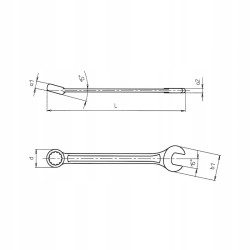 Klucz płasko oczkowy krótki 6 SW6 Wurth Zebra