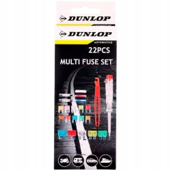 DUNLOP zestaw 20 bezpieczników samochodowych + tester napięcia
