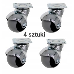 Koło meblowe kula 40mm z płytką BP40TPR x4 sztuki