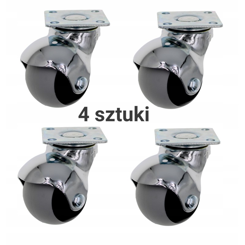 Koło meblowe kula 40mm z płytką BP40TPR x4 sztuki