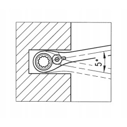 Klucz płasko-oczkowy z grzechotką MULTI 13 mm