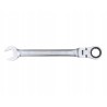 Klucz płasko-oczkowy z grzechotką i przegubem, prosty SW 10 mm