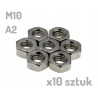 Nakrętka nierdzewna A2 M10 DIN 934 x 10 sztuk