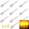 10x dioda LED 3mm żółta jasna clear 20mA