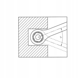 Klucz płasko-oczkowy z grzechotką prosty SW 19 mm