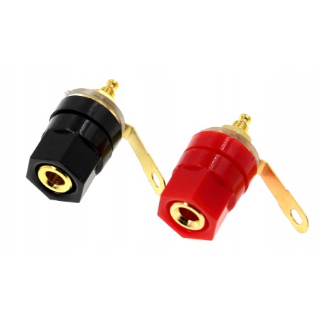 Gniazdo głośnikowe audio 4mm 301 złącze banan para