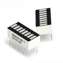 Wskaźnik LED czerwona podziałka skala 8 x LED