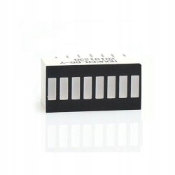 Wskaźnik LED czerwona podziałka skala 8 x LED