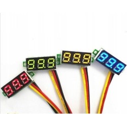 Woltomierz DC 0-100V - 0,28" niebieski LED
