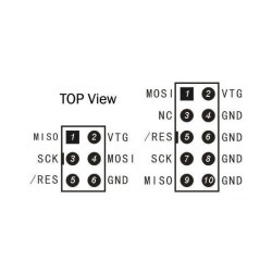 Przejściówka wtyku KANDA 6pin na 10pin do ISP AVR