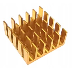 Radiator aluminiowy 22x22x10mm złoty