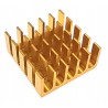Radiator aluminiowy 22x22x10mm złoty