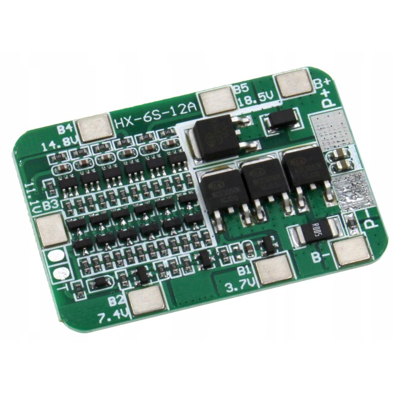 Ładowarka i ochrona ogniw 18650 BMS 6S 22,2V 12A