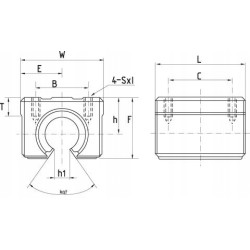 Łożysko liniowe otwarte w obudowie SME20 OP