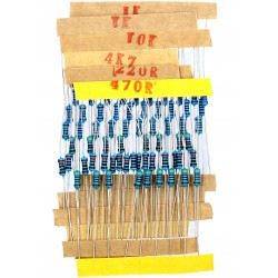 Zestaw 5 rodzajów rezystorów 0,25W 60 sztuk