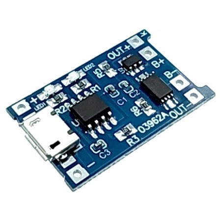 Ładowarka Micro USB 1A do Li-pol 18650 na TP4056