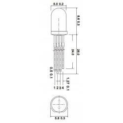 10x dioda RGB LED RGB 5mm x10 sztuk wspólna A mat
