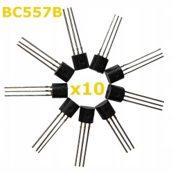 BC557B tranzystor PNP 45V 100mA x10 sztuk