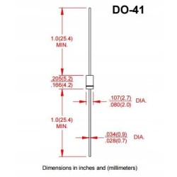 1N4007 dioda prostownicza 1A 1000V x 10 sztuk