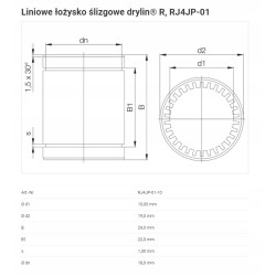 IGUS Łożysko liniowe 10mm RJ4JP-01-10 oryginał