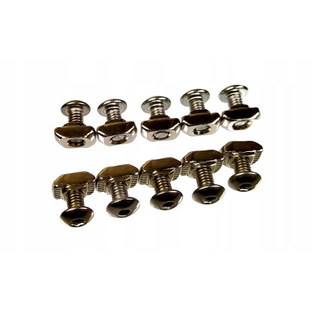 Nakrętka młoteczkowa M3 R 6mm + śruba M3x8 x10 szt