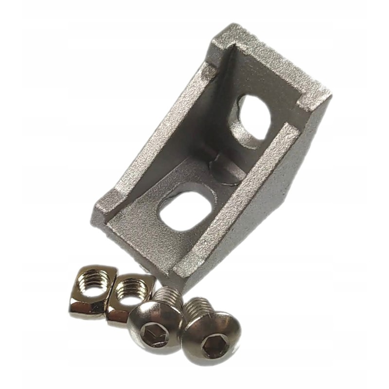Kątownik aluminiowy 28x28 do profili 20x20 zestaw