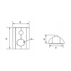 Nakrętka ślizgowa M4 z kulką do profili 2020 x10