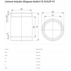 IGUS łożyska liniowe 8mm LM8UU RJ4JP-01-08 x8 szt!