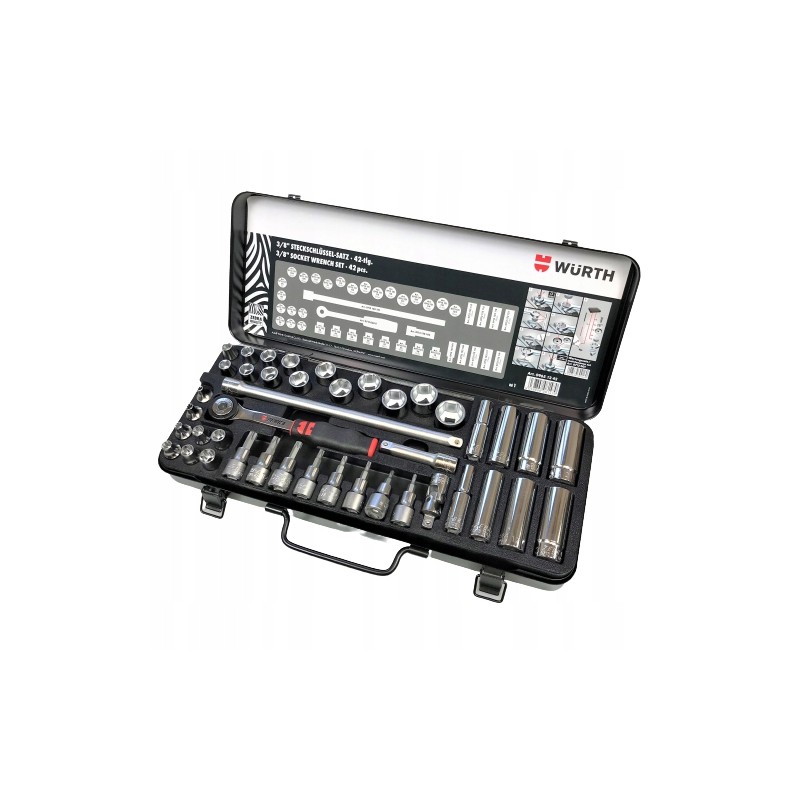 Wurth Zestaw kluczy nasadowych 3/4" 42 elementy | 09651242