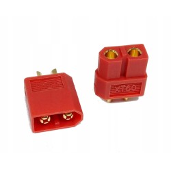 Konektor XT60 - para (gniazdo+wtyk) komplet RED